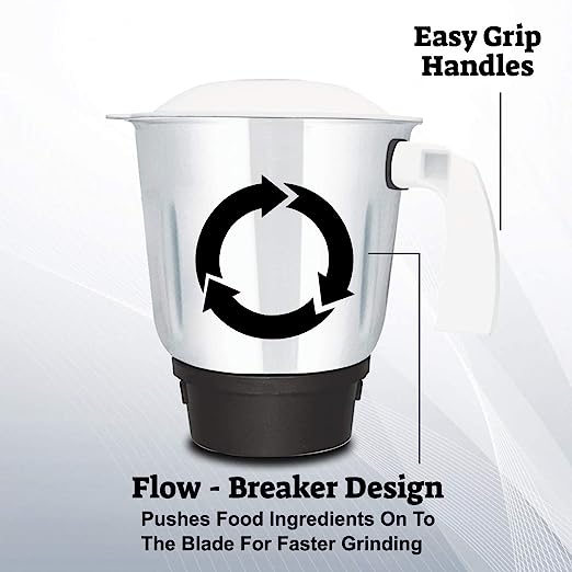 INALSA Mixer Grinder Polo 550 W | 2 Stainless Steel Jars| 3 Speeds with Pulse Function| Overload Protection| Heavy Duty Blades(white/Blue) INALSA Mixer Grinder Polo 550 W | 2 Stainless Steel Jars| 3 Speeds with Pulse Function| Overload Protection| Heavy Duty Blades(white/Blue)